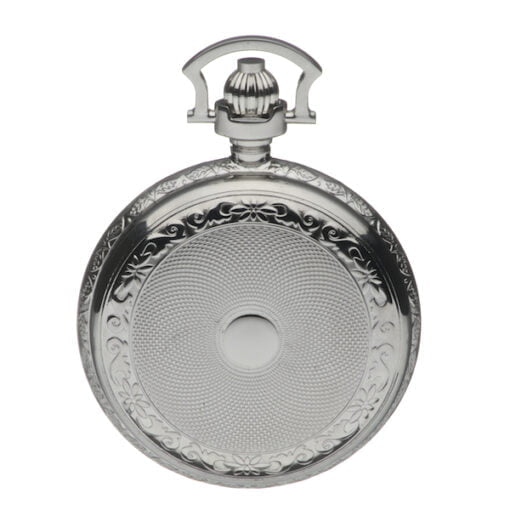 Mount Royal Twin Lidded Chrome Plated Skeleton Dial Mechanical Pocket Watch - Image 4