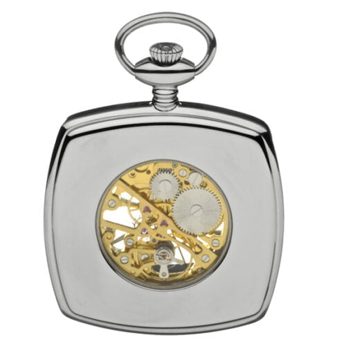 Mount Royal Two Tone Square Skeleton Pocket Watch - Image 2