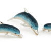 Saturno Silver with Enamel Dolphin Figurine's