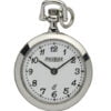 Jean Pierre Chrome Plated Arabic Dial Open Face Ladies Pendant Watch