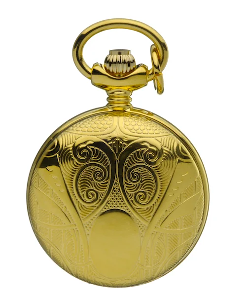 Gold Plated Full Hunter Embossed Ladies Pendant Watch from Jean Pierre - Image 2