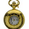 Gold Plated Half Hunter Flower Engraved Ladies Pendant Watch by Jean Pierre