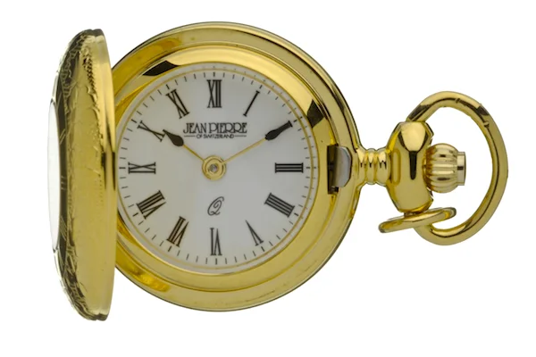 Gold Plated Half Hunter Flower Engraved Ladies Pendant Watch by Jean Pierre - Image 2