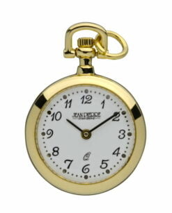 Jean Pierre Gold Plated Round Arabic Dial Open Face Ladies Pendant Watch