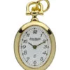 Jean Pierre Gold Plated Oval Arabic Open Face Ladies Pendant Watch