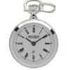 Jean Pierre Sterling Silver Round Open Face Ladies Pendant Watch
