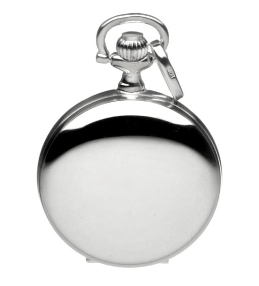 Jean Pierre Sterling Silver Polished Full Hunter Pendant Watch - Image 2
