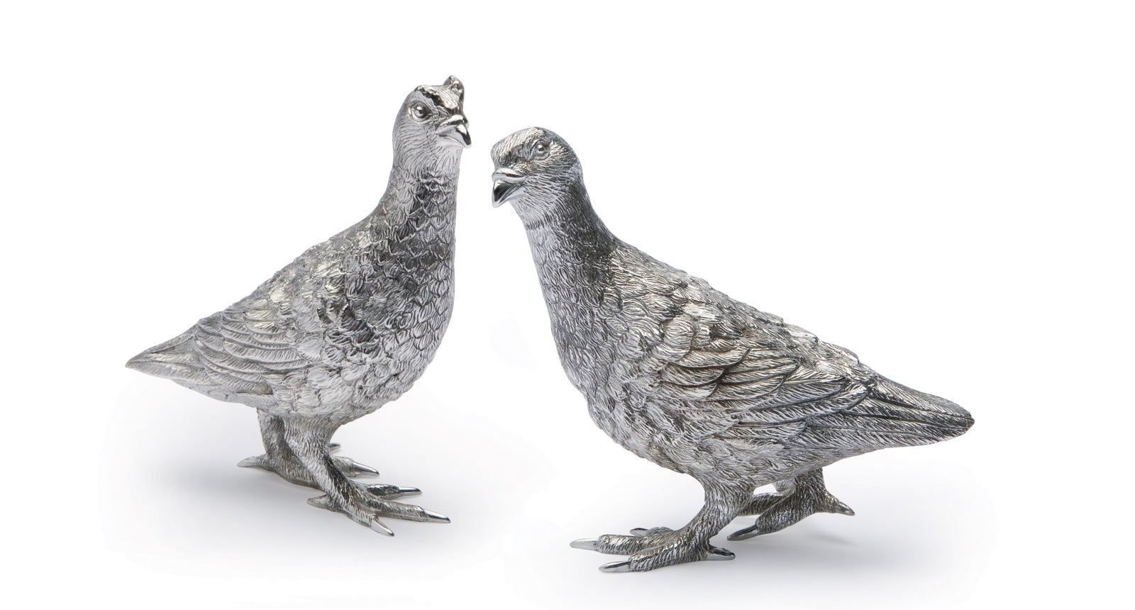 Francis Howard Silver Medium Pair of Grouse