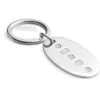 Sterling Silver Oval Feature Hallmark Key Ring from Francis Howard